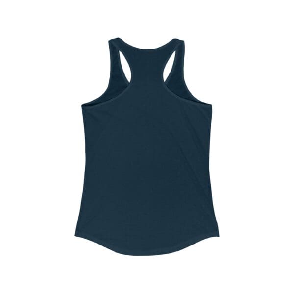 Image of the "Put Your Lips To Good Use Tanktop" in dark green, viewed from the back. The racerback tank top features a round neckline and tapered armholes.