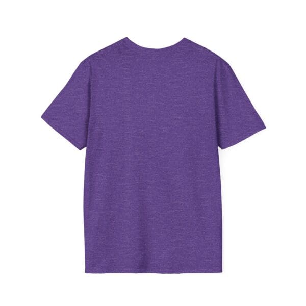 Back view of the "I Would Cuddle You So Hard" purple T-shirt.