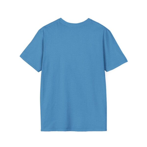 The Chipmunk Retro t-shirt in plain blue is displayed against a white background, shown from the back.