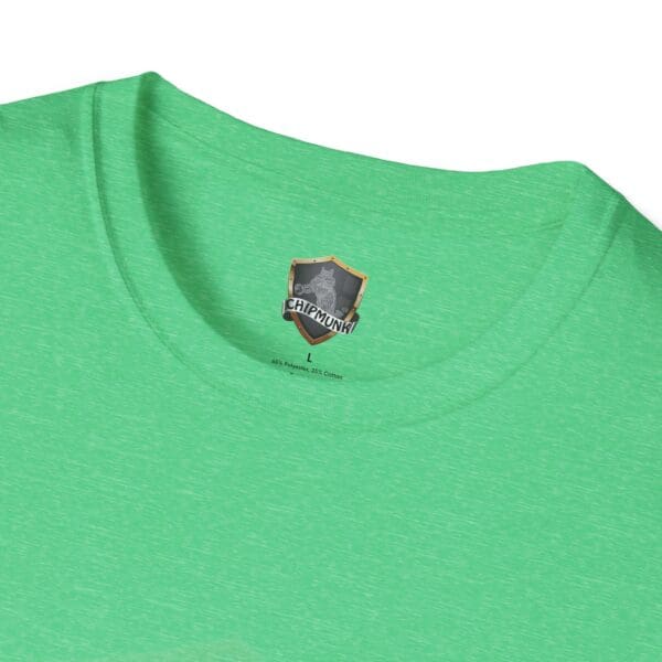 What I Forgot You Will Never Know T-Shirt, featuring a Chipmunk logo printed on the inside collar in green.