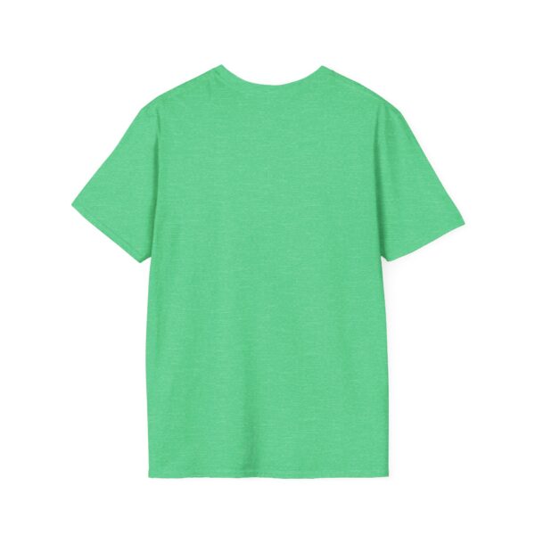 The "Don't Park Your Plane On My Dingy T-Shirt" in plain green is displayed against a white background, showcasing the shirt from the back.