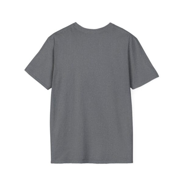 The back of the Chipmunk Retro gray short-sleeve t-shirt is laid flat.