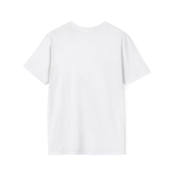 The Awesome Shirt is displayed from the back, showcasing its short sleeves and a clean, unadorned white design without any visible text or graphics.