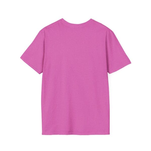 The Chipmunk Retro T-shirt in plain pink, featuring short sleeves, is displayed from the back.