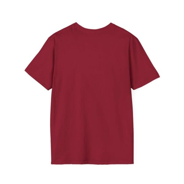 A plain red T-shirt named "Camel Tow" is displayed against a white background, showcasing the back view.