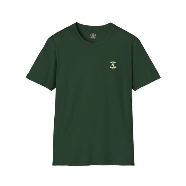 Chipmunk Bobber T-Shirt in dark green featuring a small embroidered logo on the chest.