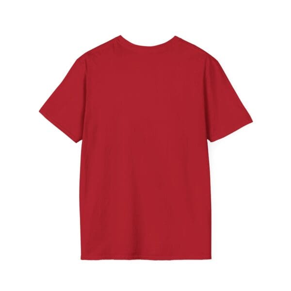 The Gothic Art T-Shirt, in a plain red style, is displayed from the back against a white background.