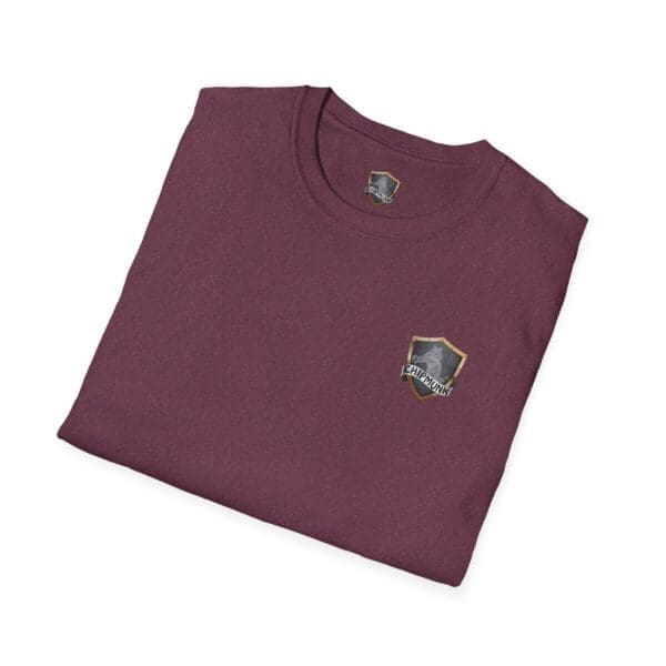 Chipmunk Trucker Shirt in maroon, featuring a small emblem logo on the front.