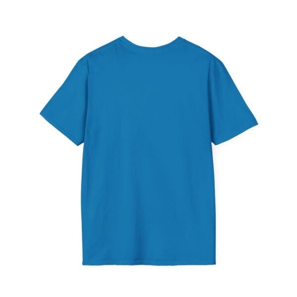 A Game Over T-Shirt in plain blue, displayed from the back against a white background.