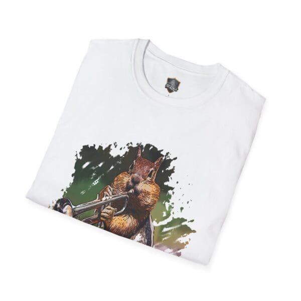 OG Chipmunk T-Shirt featuring a print of a squirrel playing a trumpet.