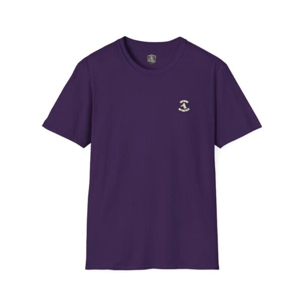 Chipmunk Bobber T-Shirt in purple featuring a small embroidered logo on the left chest.