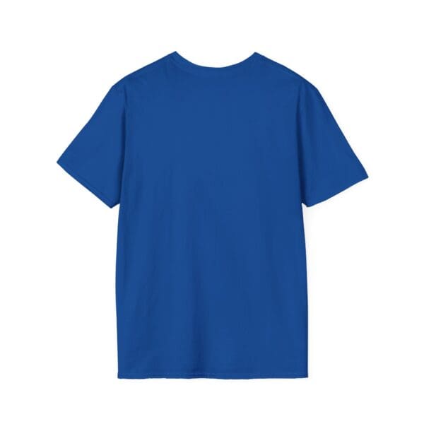 Camel Tow T-shirt in plain blue on a white background, displayed from the back.