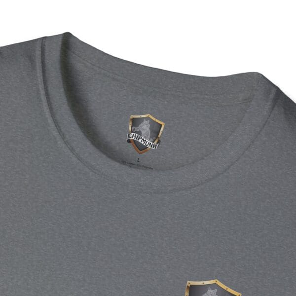 Chipmunk Trucker Shirt in gray featuring a brand logo and a small emblem on the chest.