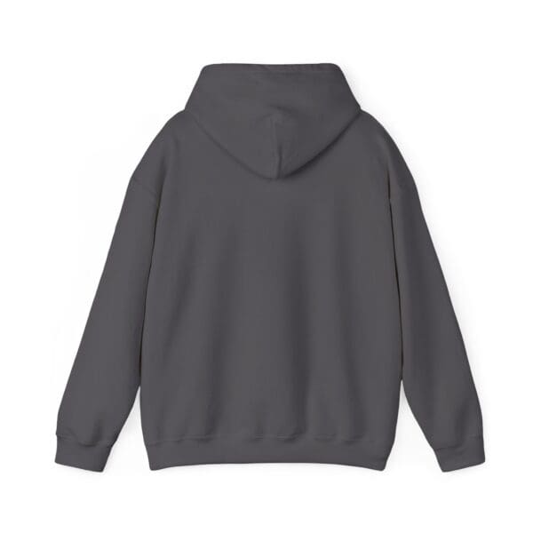 The Gen X Hoodie, in gray, is displayed from the back on a white background.