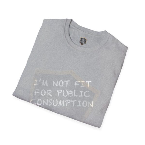 I'm Not Fit for Public Consumption' Shirt is a gray t-shirt featuring white text.