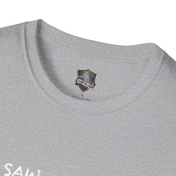 Gray "I Saw T-Shirt" with the label "Chipmunk" visible inside the collar.