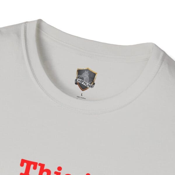 This is Your Brain on Hugs T-Shirt features a red 'This is Earth.' text and a 'CHIPMUNK' logo on the inner collar.