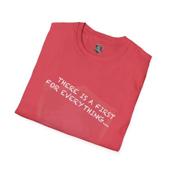 There's a "There's a First for Everything... Except Impressions!" T-shirt featuring the text printed in white.