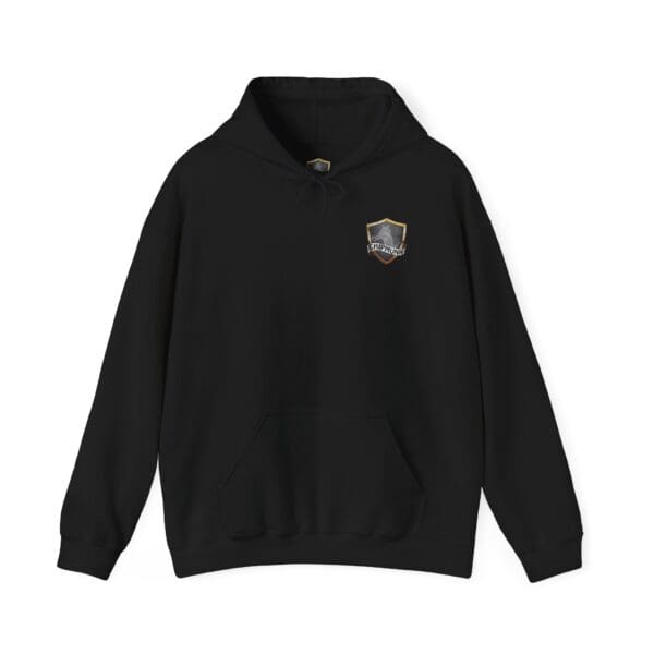 The Show Hoodie in black, featuring a small shield logo on the left chest.