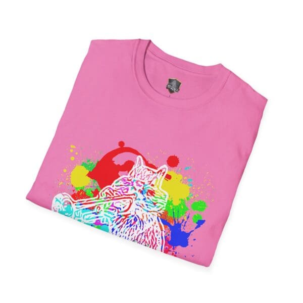 Pink *Splash Chipmunk T-Shirt* featuring a vibrant print of a chipmunk with sunglasses.