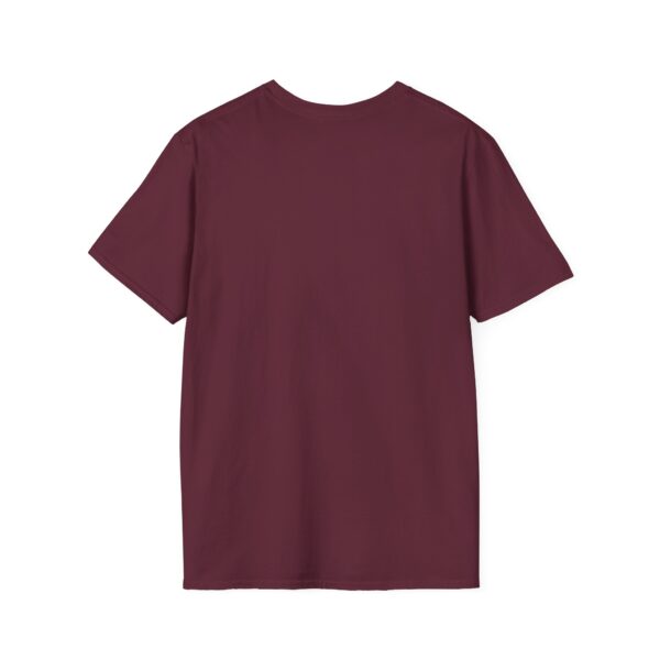 Product: Lunchbox Logic Tee - A plain, maroon short-sleeve T-shirt displayed from the back on a white background.