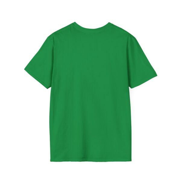 A view of the back of the Street Sign T-Shirt in plain green.