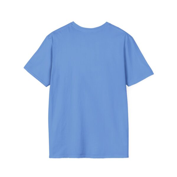 The Generation X Tape T-Shirt features a view of its plain blue back against a white background.